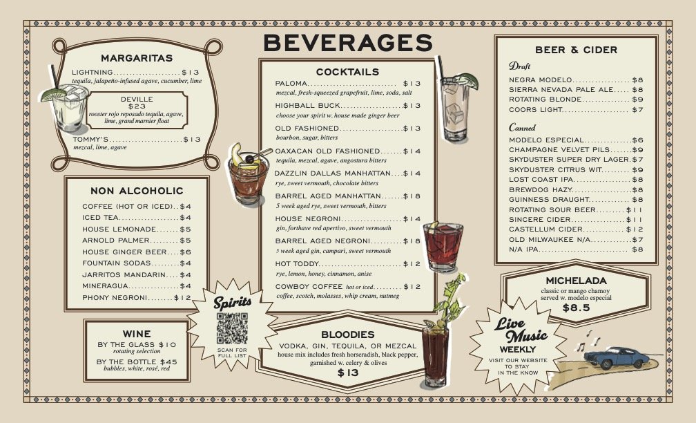 Menu | Quality Cuisine & Cocktails Near Joshua Tree National Park